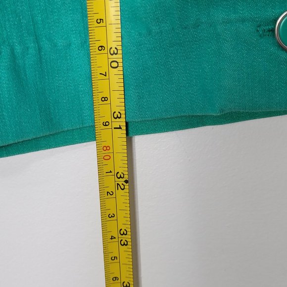 Larry Levine Women's Teal Blue Mid-Rise Chopped Capri Pants With Pockets Size 10 - Picture 10 of 14